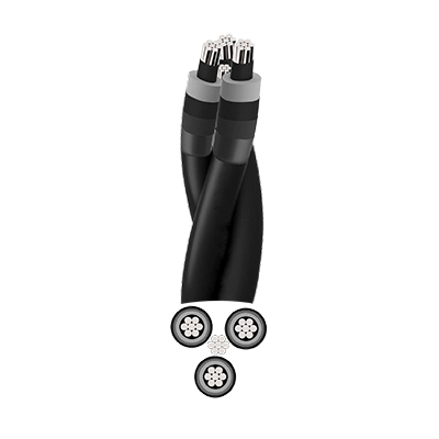 MV AS/NZS 3599 P1 Unscreened Aerial Bundle Cable 12.7/22kV